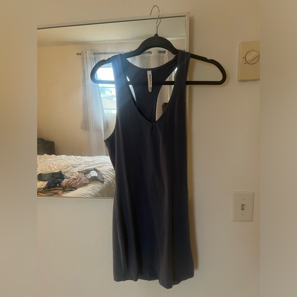 RVCA blue racer back dress